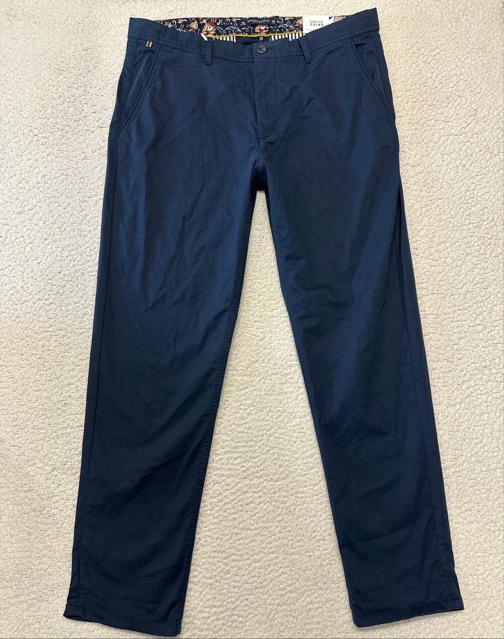 NWT* Denim & Flower Ricky Sigh Mens Slim Stretch Chino Pants Size 36